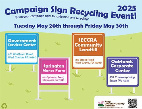 campaign sign recycling event